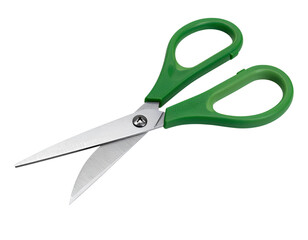 Specialist scissors in a green color, isolated on a transparent background