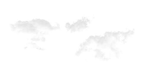 Sparse Thin Cloud on White Background