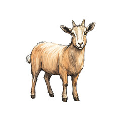 goat hand drawn illustration