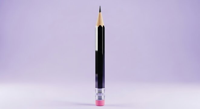 Oversized Pencil in Glossy Black Finish