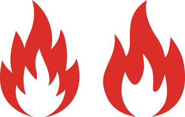 Red fire flame vector illustration graphic design element