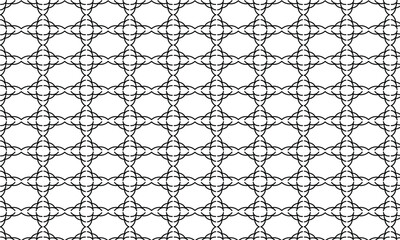 Geometric pattern of interlocking star shapes forming a repeating tessellation on a, abstract background, decorative element, ornamental design, intricate detail, symmetrical arrangement, monochrome, 