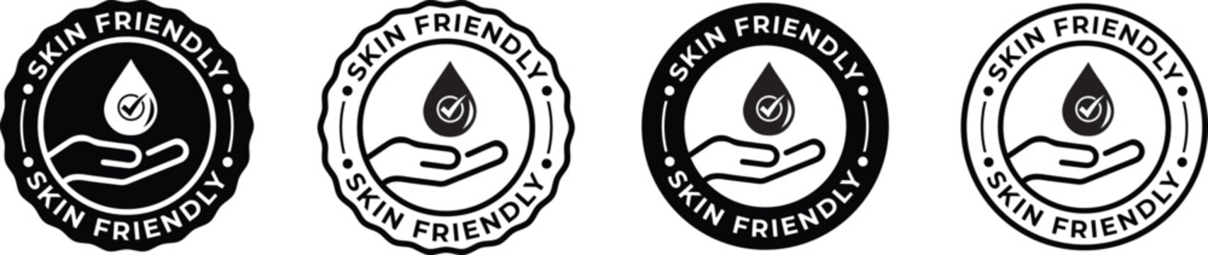 Skin friendly product label for cosmetics and dermatology