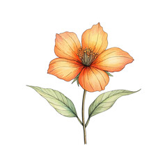 hawthron flower hand drawn illustration