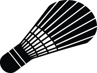 badminton shuttlecock game equipment icon vector, racquet sport symbol illustration
