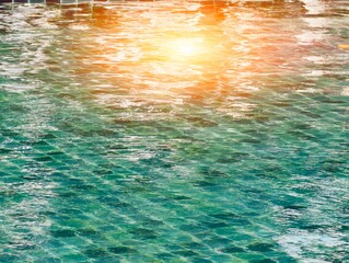 water reflection in the pool