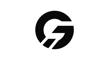 Abstract black and white logo design within a modern minimalist style