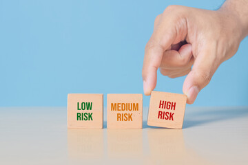 Investment risk management tolerance and planning and asset allocation and diversification concept....