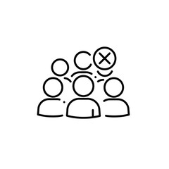 Modern Icon Set Vector of People with Social Network Theme in Minimalist Style