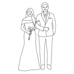 wedding ceremony bride and groom