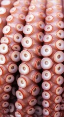 Close-up of Raw Octopus Tentacles with Suckers for Seafood and Culinary Concepts
