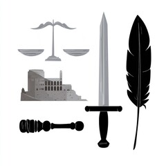 Justice system icons
