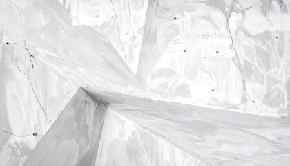 Abstract monochrome image of sharp geometric shapes & translucent layers