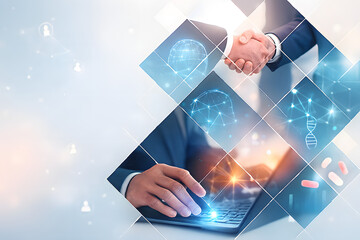 montage of business people working together