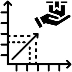 Supply Curve glyph icon