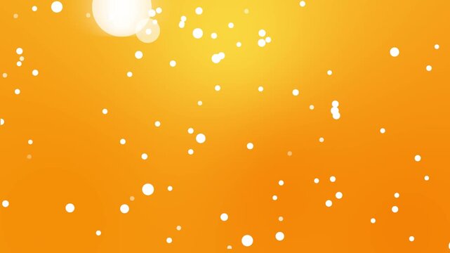 Beautiful Beer Bubbles Rising Up. Loopable Animation of Sparkling Water