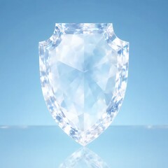 crystal shield isolated on background