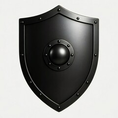 black metal shield vector illustration