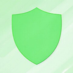green shield isolated on background