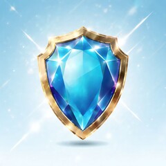 blue shield with diamonds