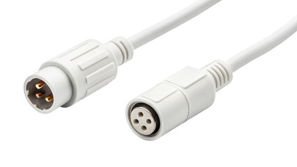 white and black electrical connector cable providing 