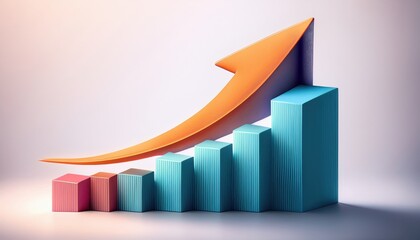 business graph with arrow