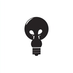 Silhouette lightbulb idea concept