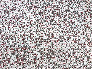 A view of small abstract ceramic tile on a wall, as a background.