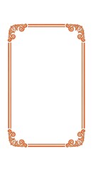 Elegant Orange Frame with Decorative Corners.