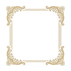 Elegant Gold Frame with Floral Design.