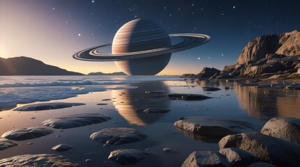 Space scene featuring galaxy, nebula, starfield, the night sky and Milky Way, planet, moon, comet, asteroid, aurora, eclipse, ringed planet, black hole, and astronaut Generative AI