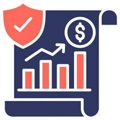 Economic Policy glyph color icon