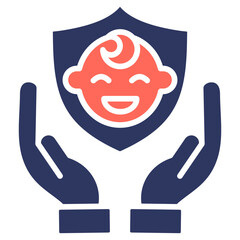 Child Welfare glyph color icon