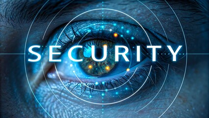 Digital eye symbol representing cybersecurity and data protection
