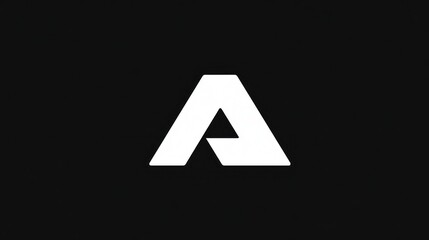 Bold white letter a against black background for versatile design use