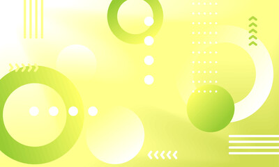 Stylish abstract background with lime and yellow circle design