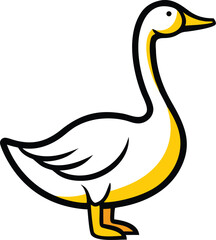 Fototapeta premium goose cartoon isolated on white