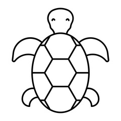 Obraz premium turtle outline icon