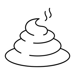 poop outline icon