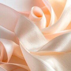 Soft, flowing ribbons in peachy tones
