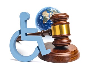 Global accessibility and justice symbolized