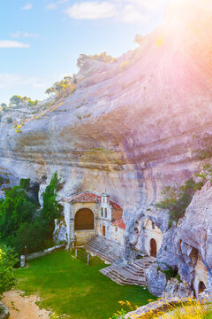 San Bernabe hermitage cave in Burgos, Spain