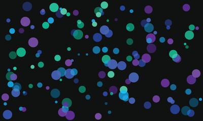 Abstract Geometric Background with Overlapping Circles in Blue Purple and Teal Colors for Presentation