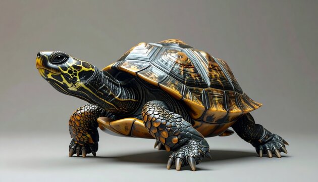 3D rendered turtle on a neutral background