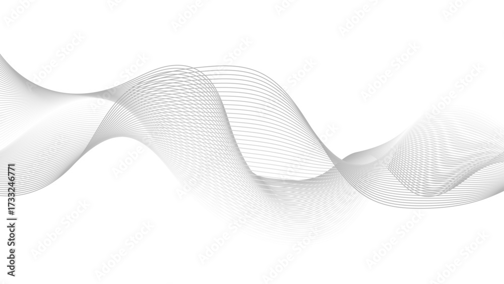 Sticker abstract vector black and white background with wavy lines, digital frequency track equalizer. styli