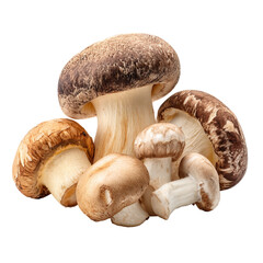 Fototapeta premium Close-up of several brown and beige mushrooms