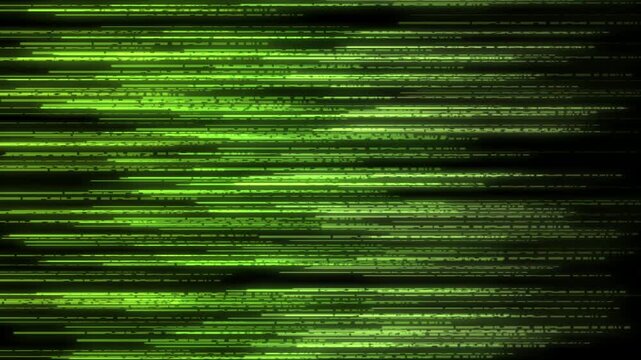 Movement of abstract binary code pattern with green lines and a textured grunge surface for a digital design backdrop