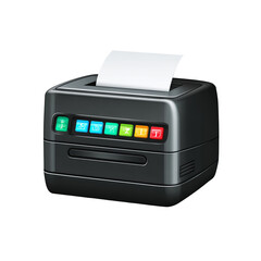 Fototapeta premium Dark printer, paper issuing