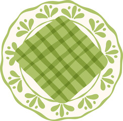 Cute Plate Illustration