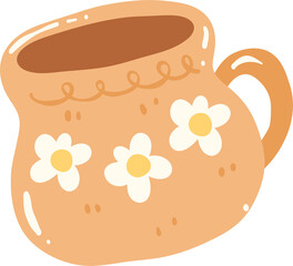 Cute Mexican Clay Jar Illustration